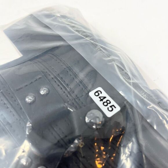 Sam Edelman Dalma Ankle Boots Womens 10 Black Studded Harness Leather Chelsea - Picture 8 of 8